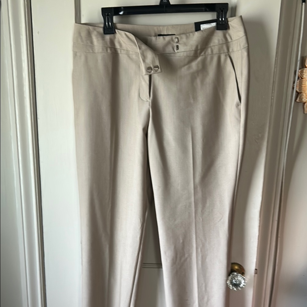Worthington Straight Leg Pants - Beige
